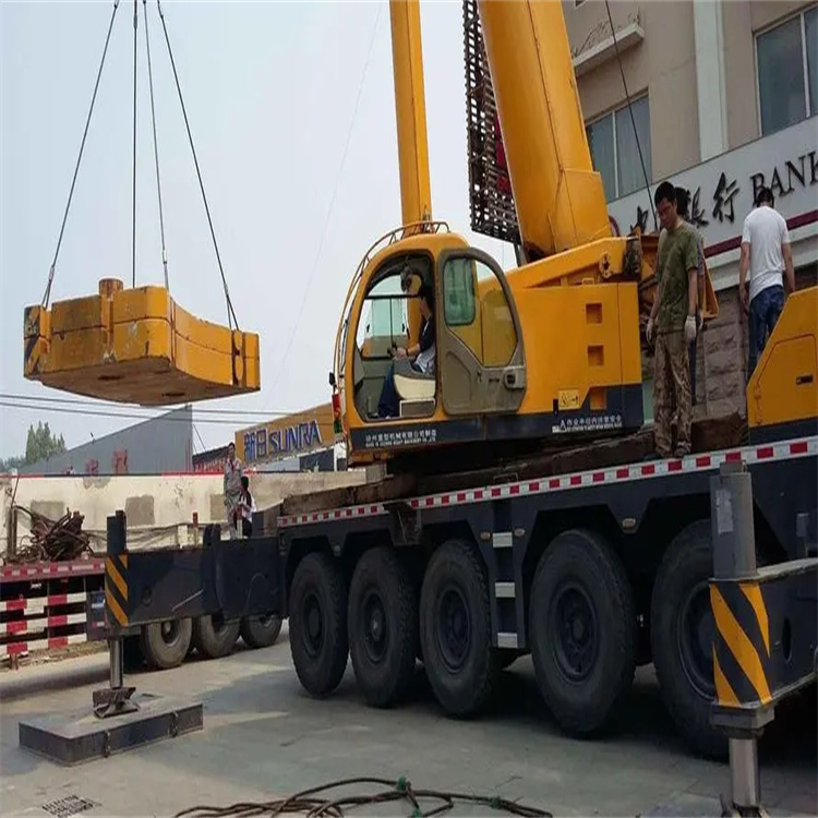 新竹镇当地吊车出租|机器吊装|75吨|工厂搬迁服务